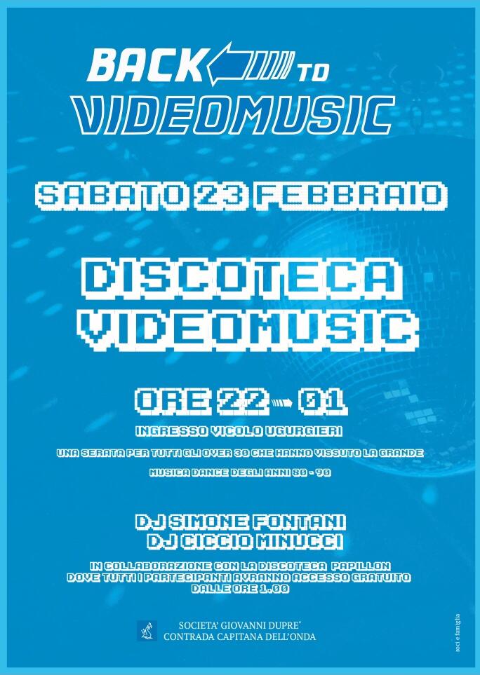 Onda: sabato torna la discoteca Videomusic