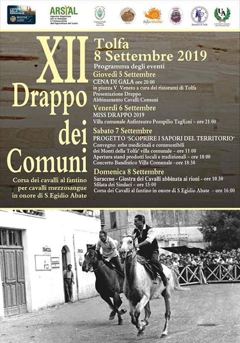 Oggi si corre l'edizione 2019 del Drappo dei Comuni di Tolfa