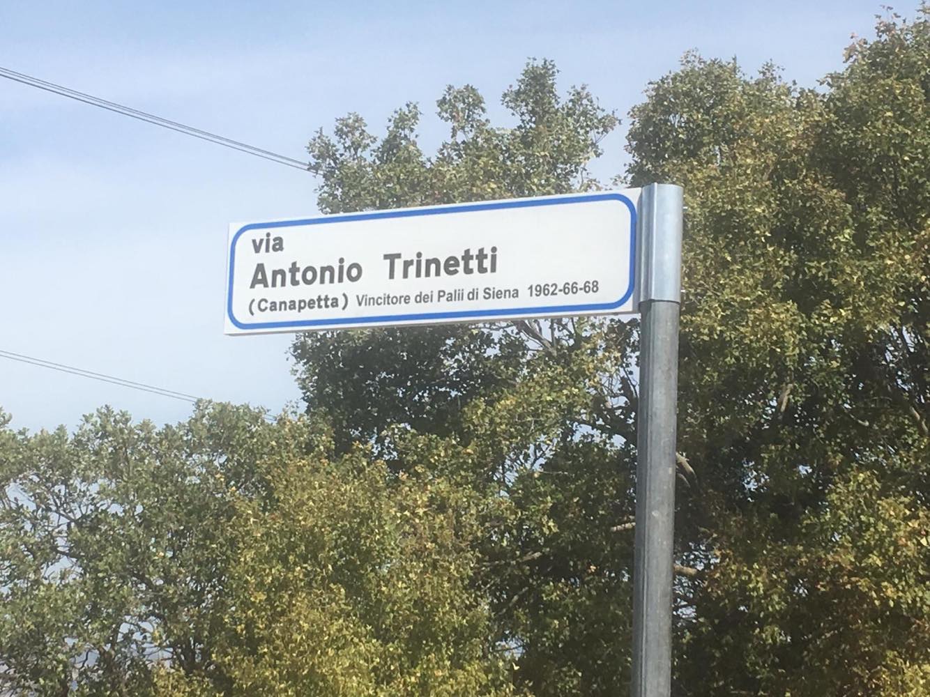 Oggi si è tenuta la cerimonia di intitolazione della via a Canapetta